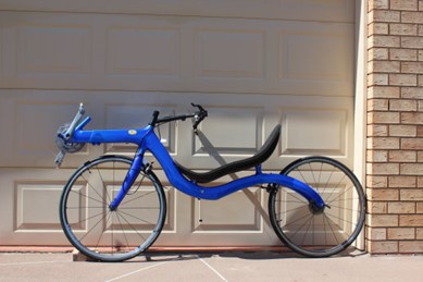 Partly built recumbent bike