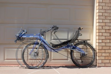 Merged image of 2 recumbent bikes