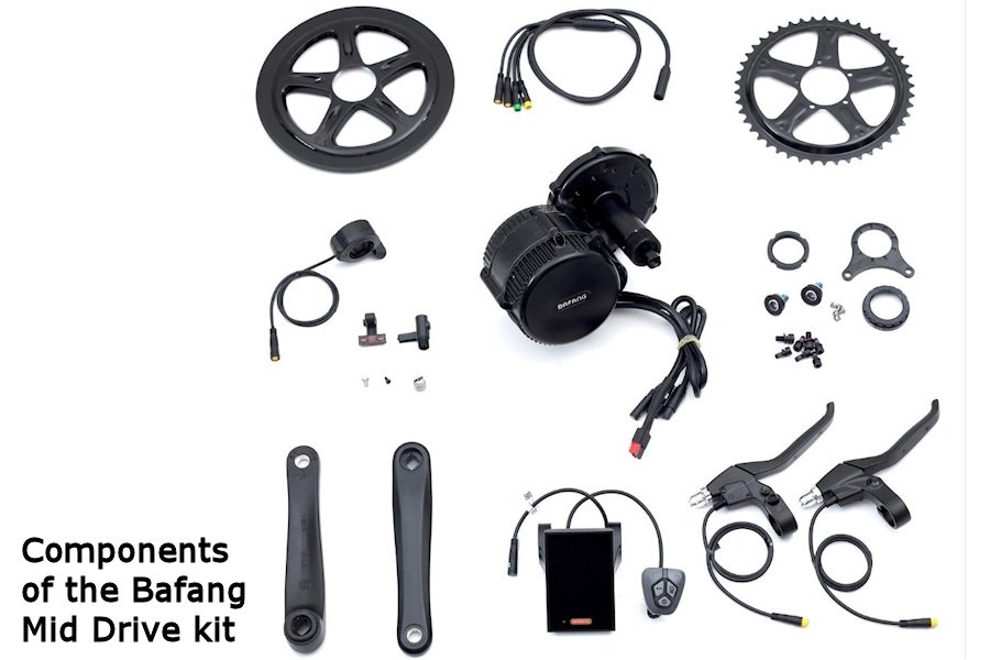 Mid Drive e-kit contents